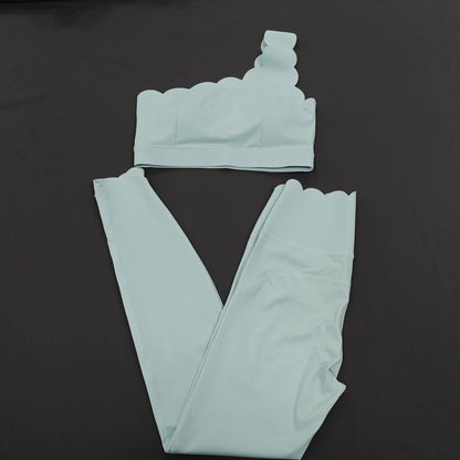 2PCS Women’s Seamless Yoga & Fitness Set – Sports Bra with Leggings & Gym Shorts Workout Outfit