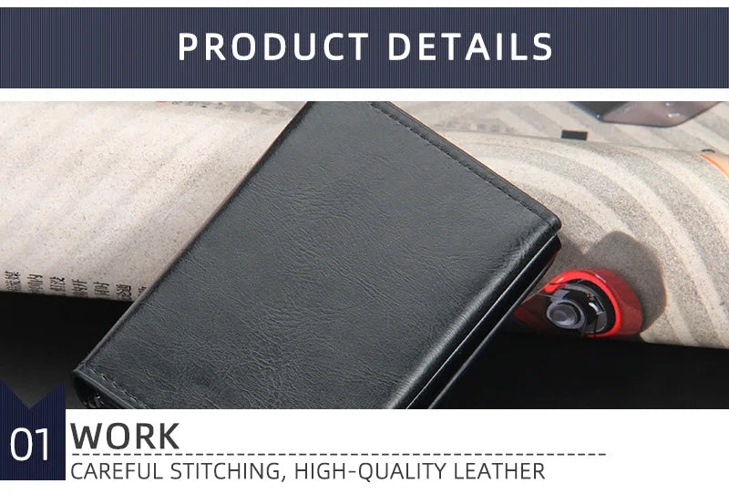 Anti-Theft RFID Credit Card Holder – Smart Minimalist Slim Wallet for Men & Women, Cardholder & Cash Case