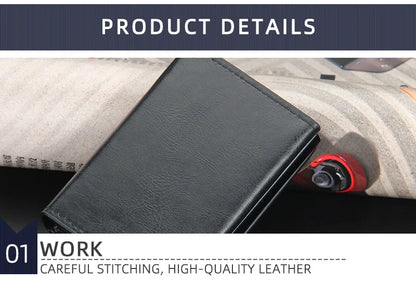 Anti-Theft RFID Credit Card Holder – Smart Minimalist Slim Wallet for Men & Women, Cardholder & Cash Case