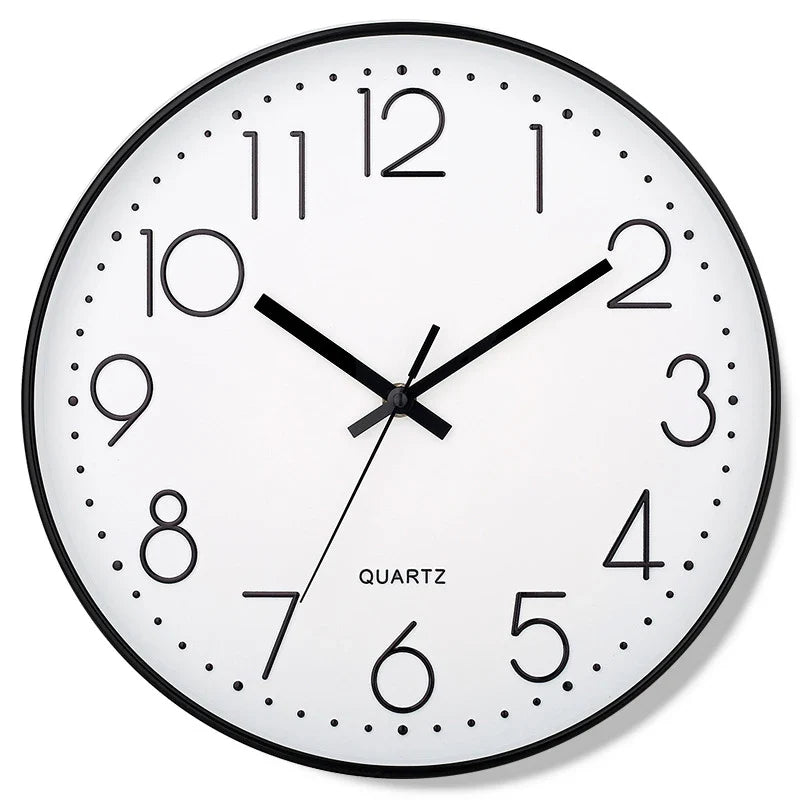 8-Inch Silent Quartz Wall Clock – Hole-Free Minimalist Cubic Digital Clock for Living Room & Bedroom Decor