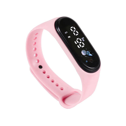 Kawaii Waterproof Smart Watch for Kids – Fashionable Outdoor Sports Digital Watch for Boys & Girls – Silicone Montre Enfant
