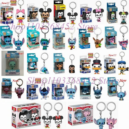 Funko Pocket Pop Keychains 22 Styles – Mickey, Minnie, Donald, Stitch, Angel, Elvis, Lilo & Scrump Vinyl Figure Toys