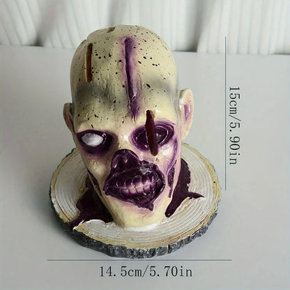Skull Skeleton Kitchen Knife Holder - Horror Style Storage Rack and Decor