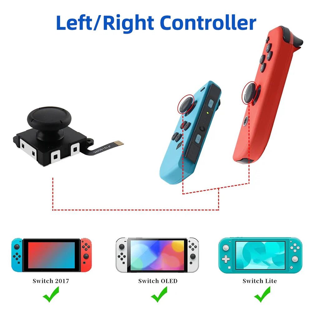 Hall Effect Joystick Replacement for Switch/OLED/Lite Joy-Con – No Drift Analog Thumb Stick Repair Part
