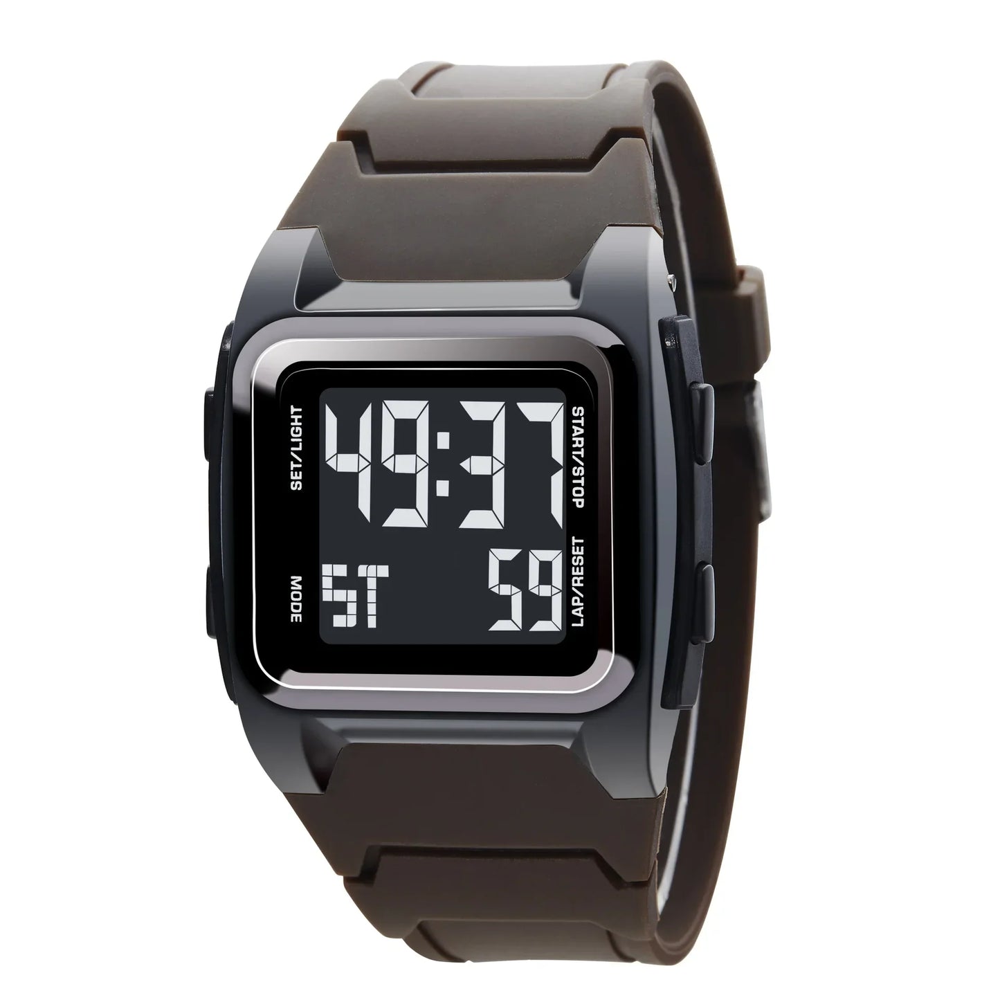 YIKAZE Men's Digital Sport Watch – 50M Waterproof Retro Multifunction Military LED Alarm Wristwatch Gift