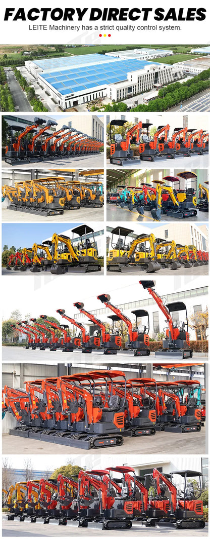 Mini Excavator 1–3 Ton — Kubota Engine, EPA Compliant Small Farm Digger, Compact Construction Machine