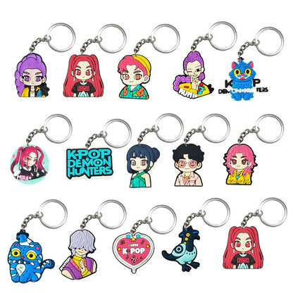 K-Pop Demon Hunters Birthday Party Favors — Keychains, Candy Boxes, Stickers & Masks for Kids