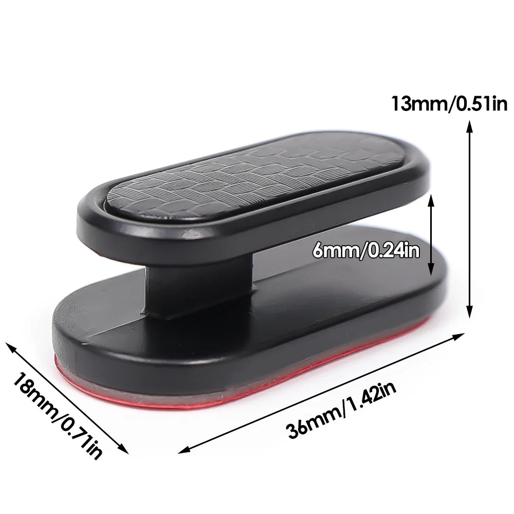 Car Invisible Small Hooks – Carbon Fiber Self-Adhesive Dashboard Wall Hook for USB Cable, Headphones, Keys, Car Interior Organizer
