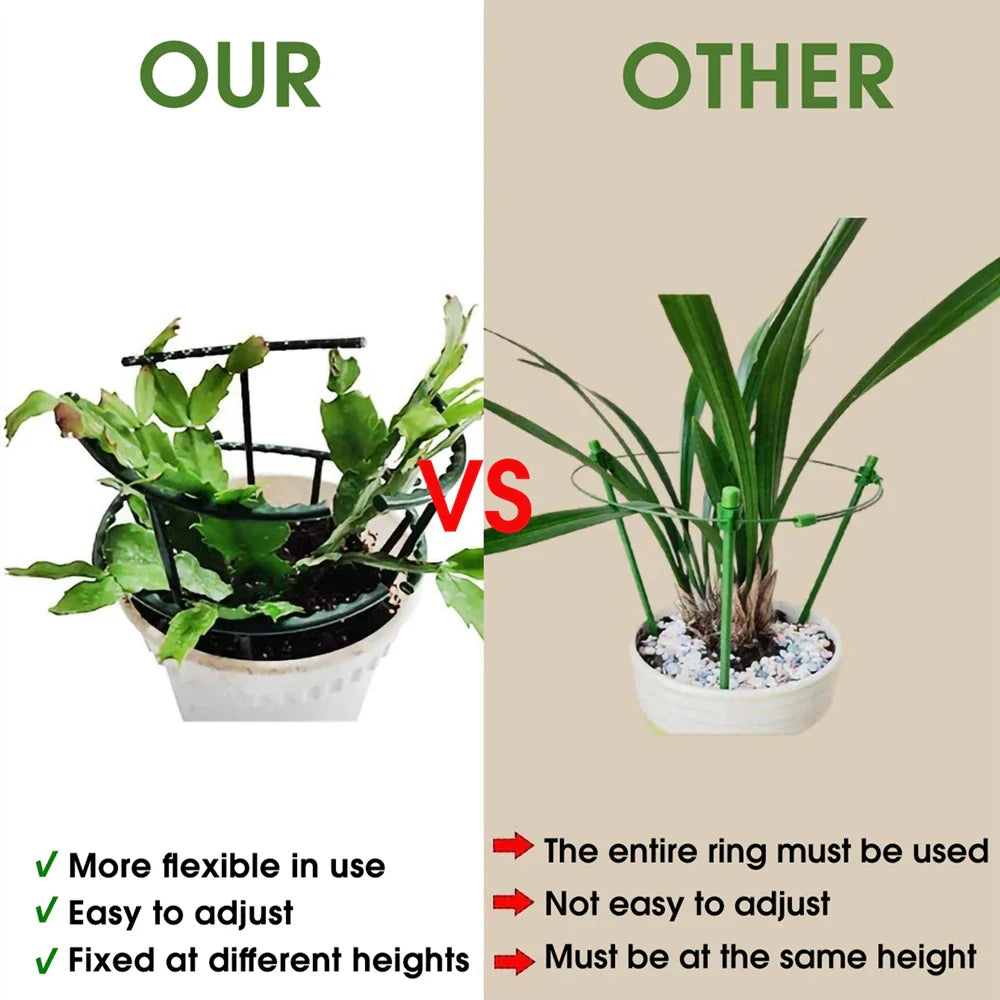 Enhance Your Indoor Garden with 2/4PCS Plastic Plant Support Pile Frames - Greenhouse Arrangement & Vine Climbing Bracket