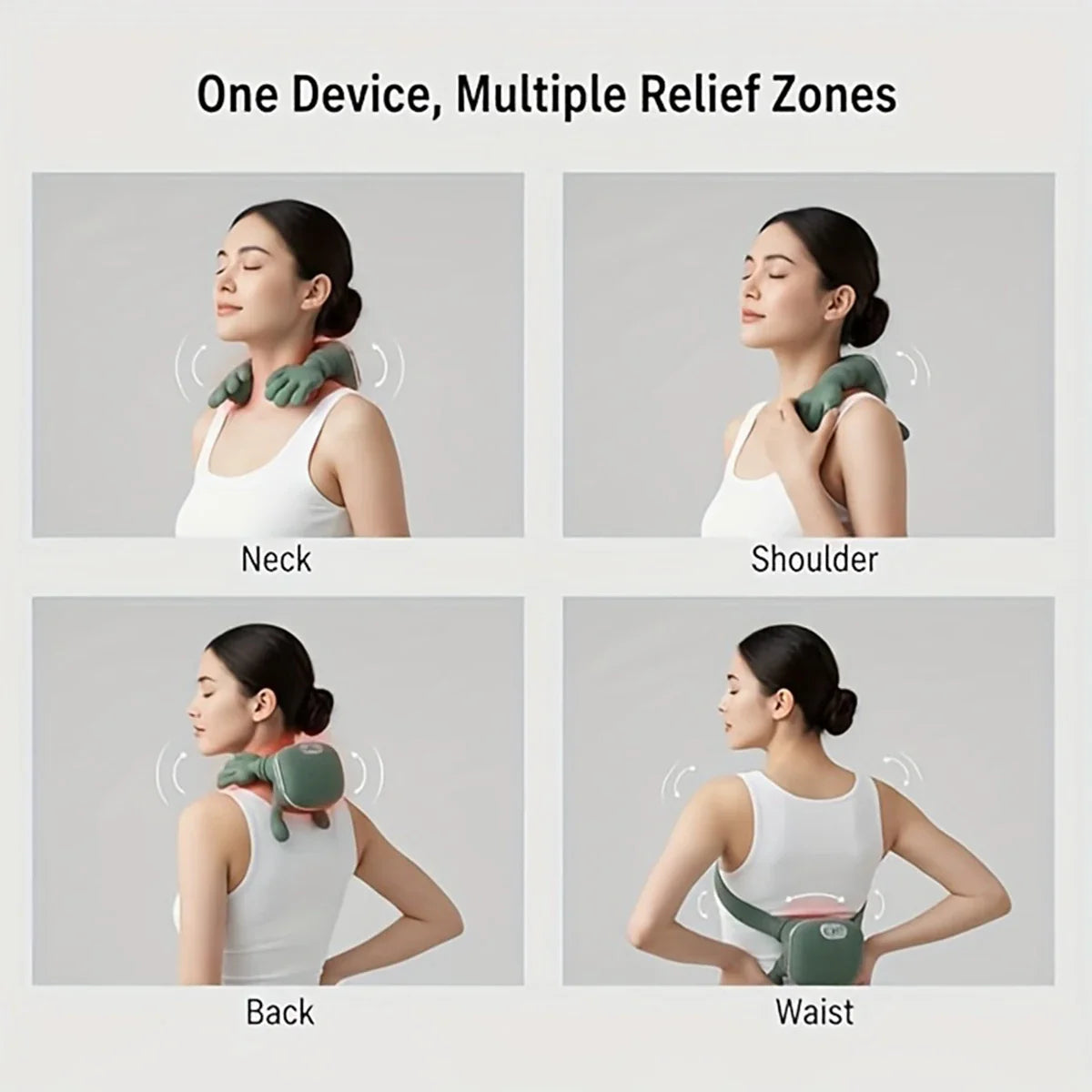 4D Bionic Wireless Neck & Shoulder Massager – Cervical Trapezius Kneading Shawl with Brushless Motor
