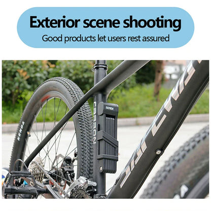 Folding Bicycle Chain Lock – Portable Anti-Theft E-Bike Cable Padlock, Compact Safety Lock for Bikes