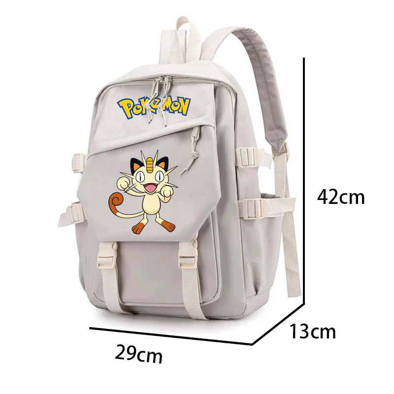 Pokemon Waterproof Women’s Backpack – Pikachu, Gengar, Snorlax Schoolbag for Girls & Students