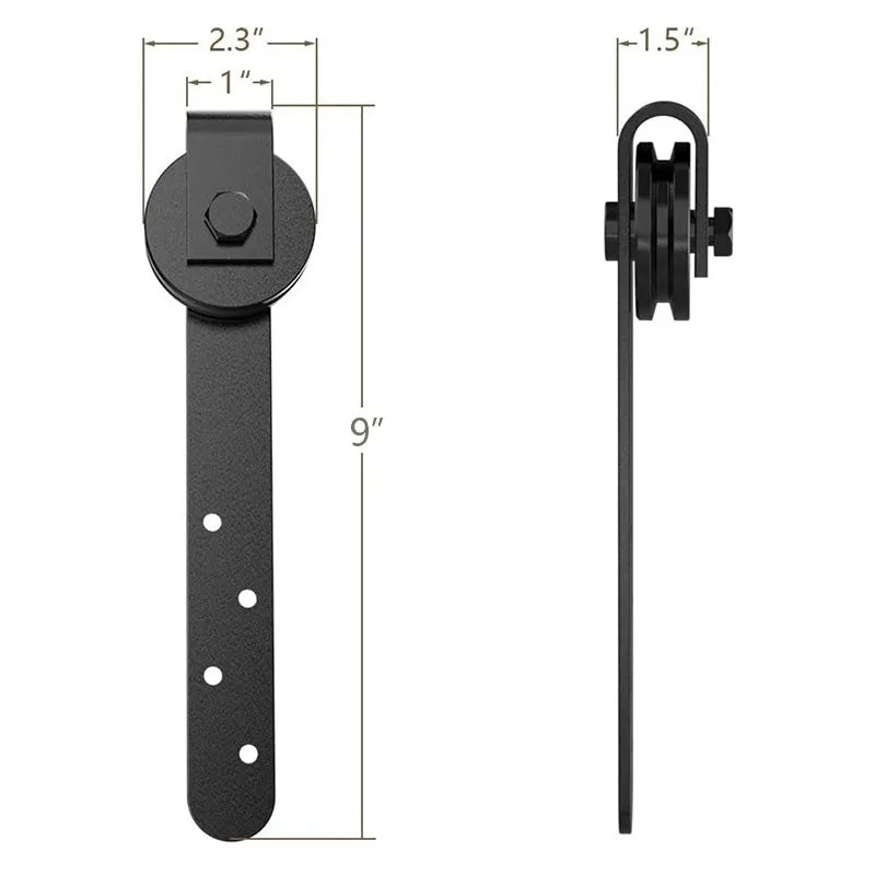 Mini Sliding Barn Door Hardware Kit: Top-Mounted Hanging Rail Hanger Track - Steel Closet Door Roller Rail for Single Doors