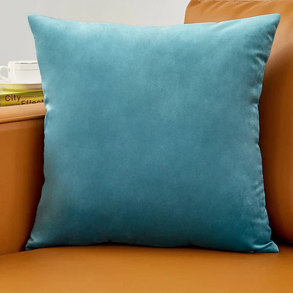Velvet Pillow Cover 40x40 cm – Decorative Cushion Case for Living Room Sofa, Home Decor in Yellow, Green & Blue