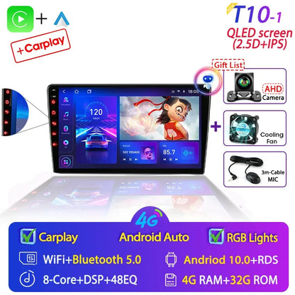Srnubi 2DIN Car Radio Android 12 – Universal 7"/9" CarPlay Multimedia Player for Nissan, Honda, Toyota, Lada, Volkswagen, Hyundai