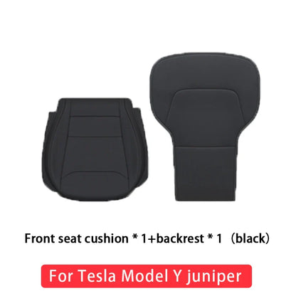 Tesla Model Y Juniper 2025-2026 Ventilated Leather Seat Cushion Cover – Breathable Comfort Interior Accessory