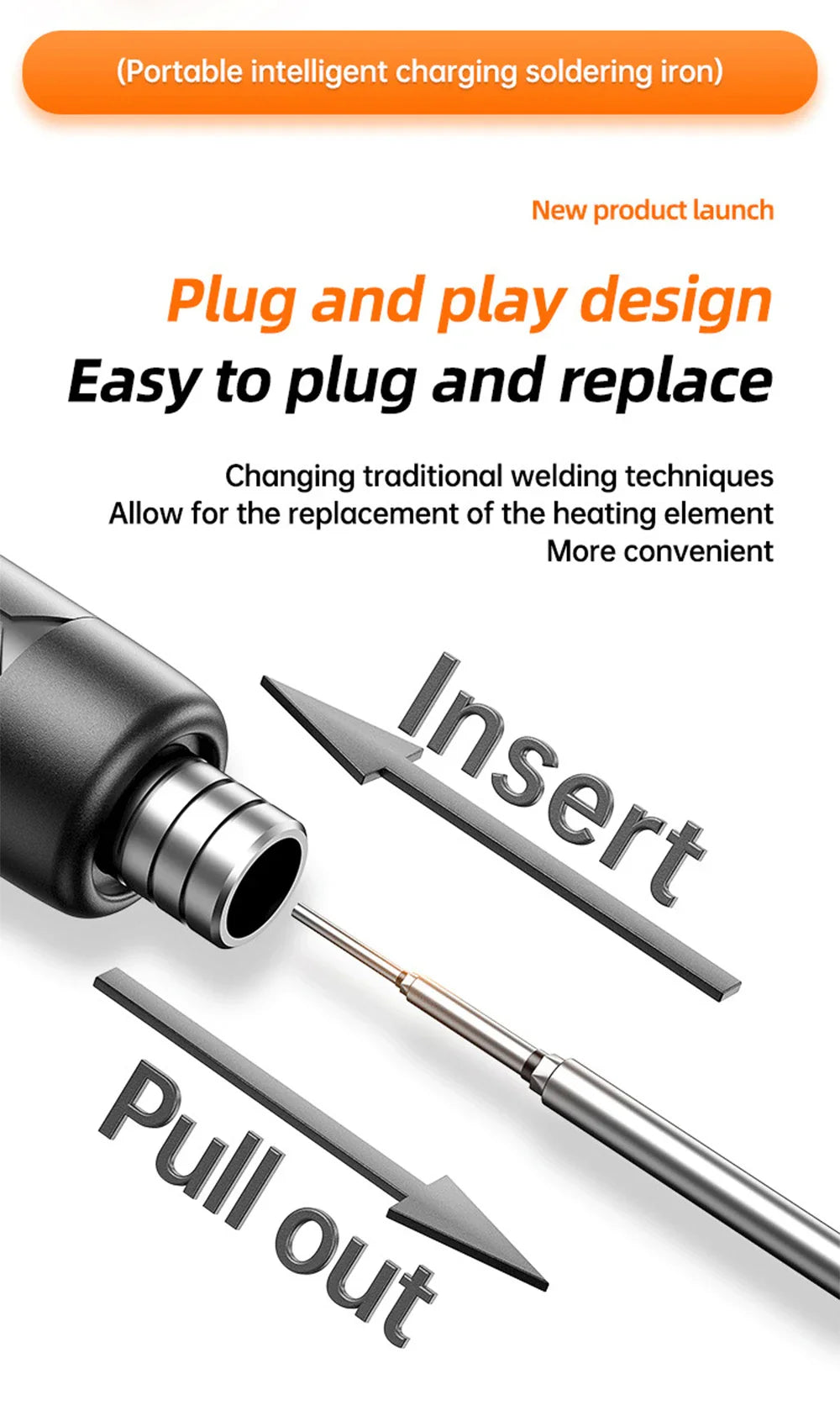 USB Type-C Mini Soldering Iron Set – 5V 8W Electric Soldering Tool with Digital Display & Adjustable Temperature