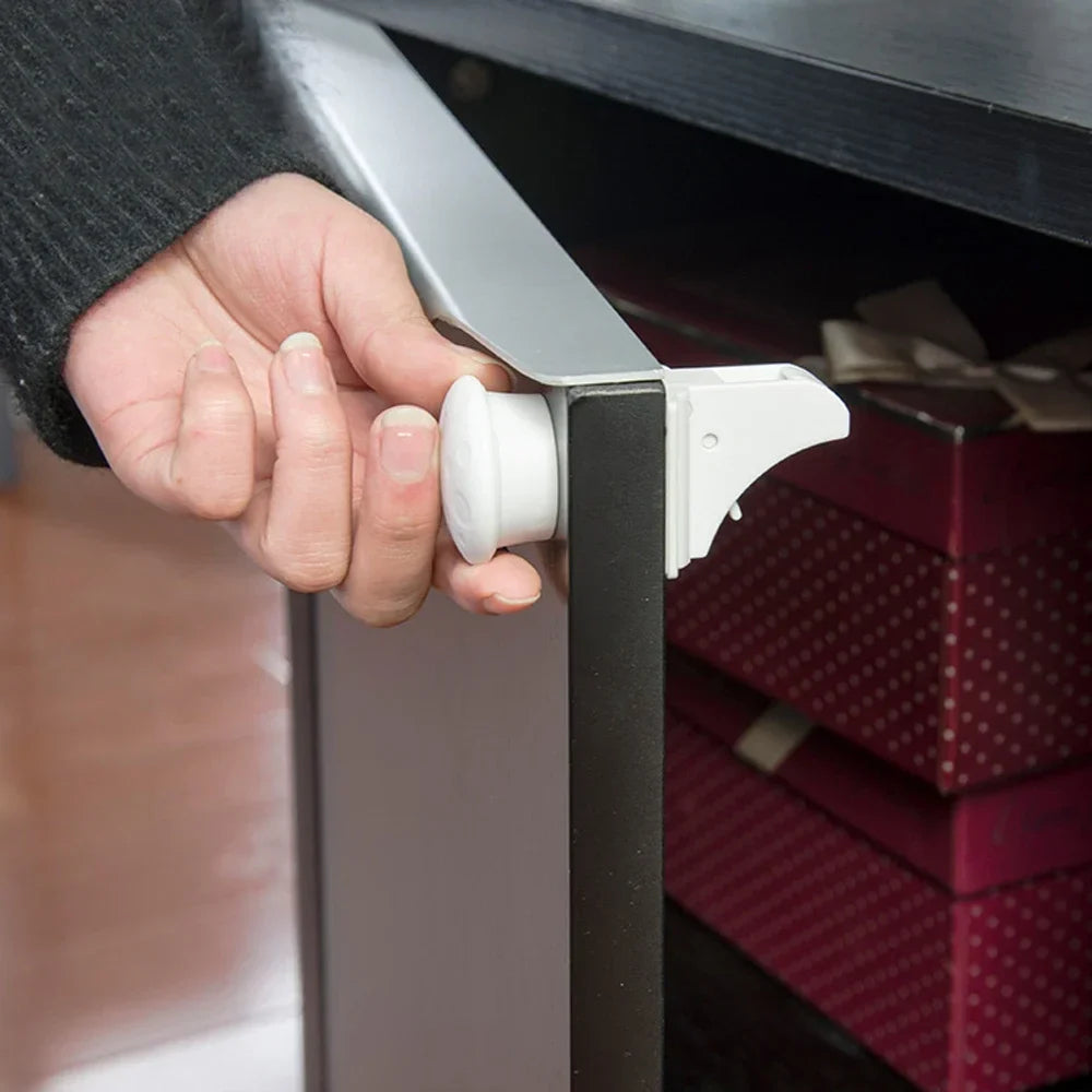 Children’s Magnetic Safety Lock — Baby Protection Drawer & Cabinet Door Lock Limiter for Child Security