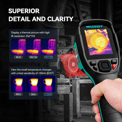 EMILESEEY TR256E/B Thermal Imager Camera 256x192 - Infrared Temperature Meter for PCB and Pipeline Repair Detection