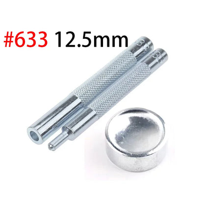 50 Sets Leather Snap Fasteners Kit – 10mm/12mm/15mm Metal Press Studs with 4 Tools for DIY Clothes & Crafts
