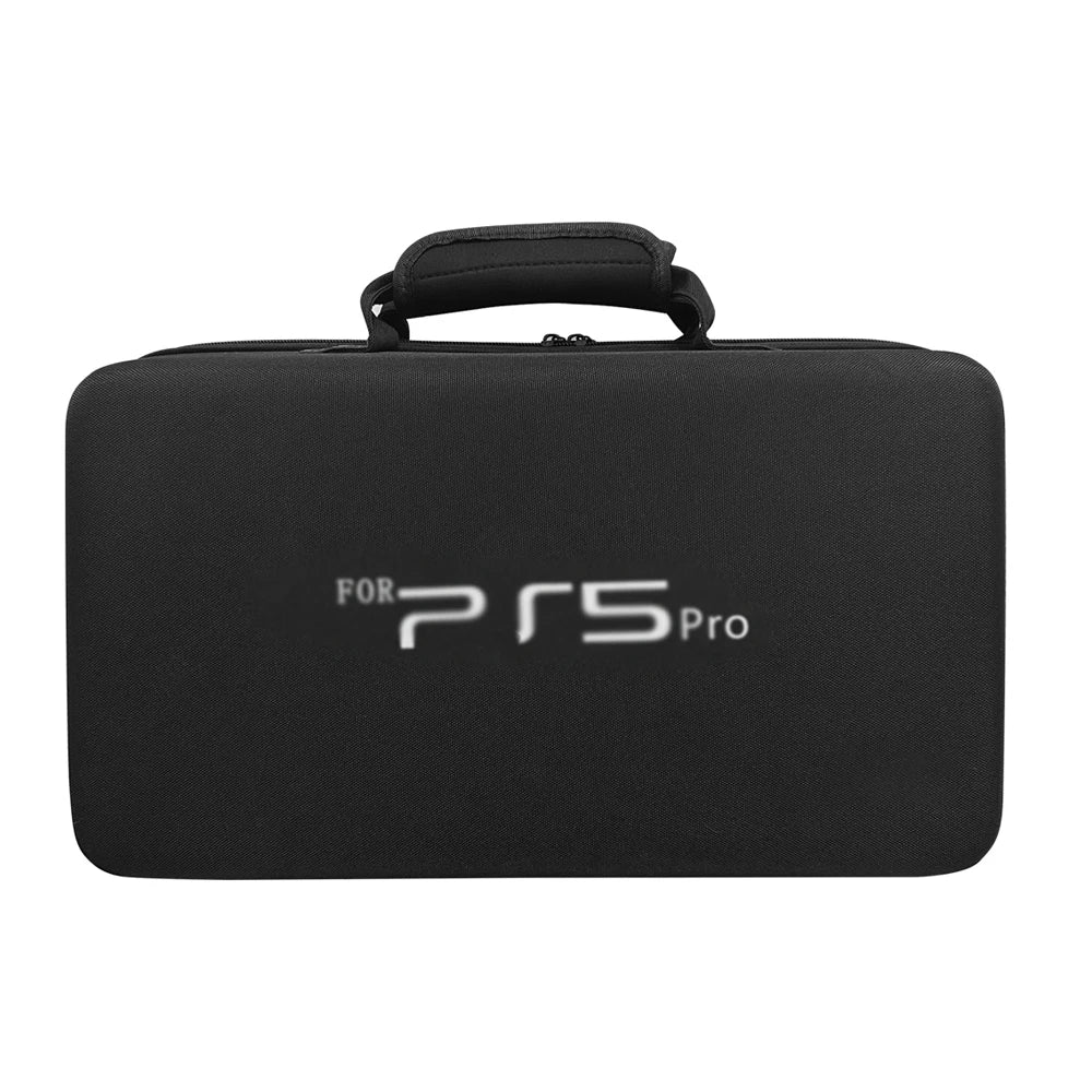 PS5 Pro Gaming Console Carrying Case - Large Capacity Organizer Bag with Shoulder Strap | Protective Storage Accessory