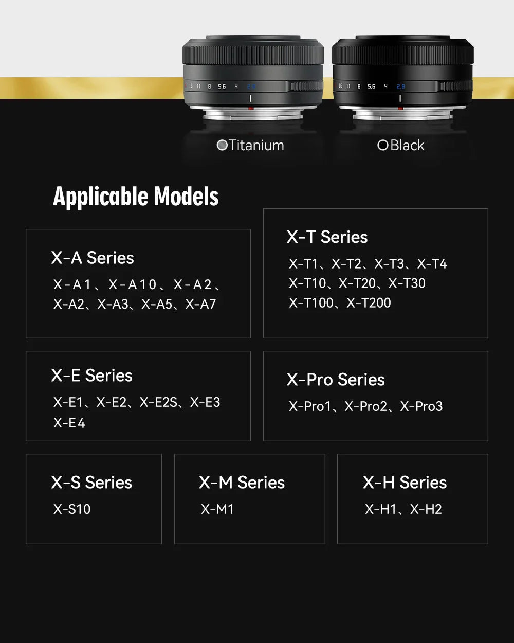 TTArtisan Auto Focus 27mm F2.8 Lens — APS-C STM for Fuji X, Fujifilm XF, Sony E, Nikon Z Mount (XA7, XT100)