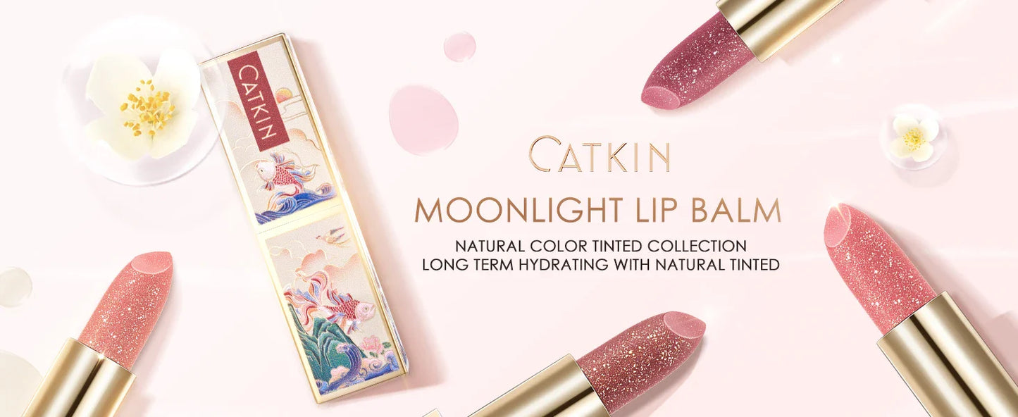 CATKIN Sparkling Lip Balm – Moonlight Color-Changing Lipstick, New Series Hydrating Lip Care