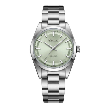 ADDIESDIVE Men's Luxury Quartz Watch – VH31, 100m Waterproof, Green AR Coating, Luminous, 316L Stainless Steel, 36mm