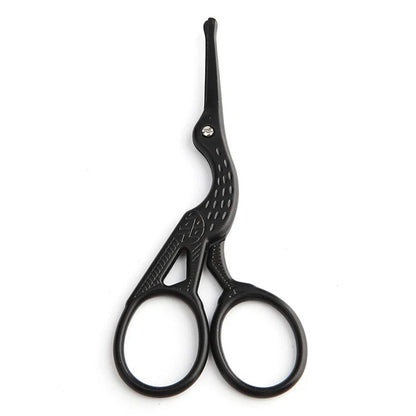 Stainless Steel Small Nail Scissors Eyebrow & Nose Hair Trimmer with Tweezers Manicure Facial Makeup Tool
