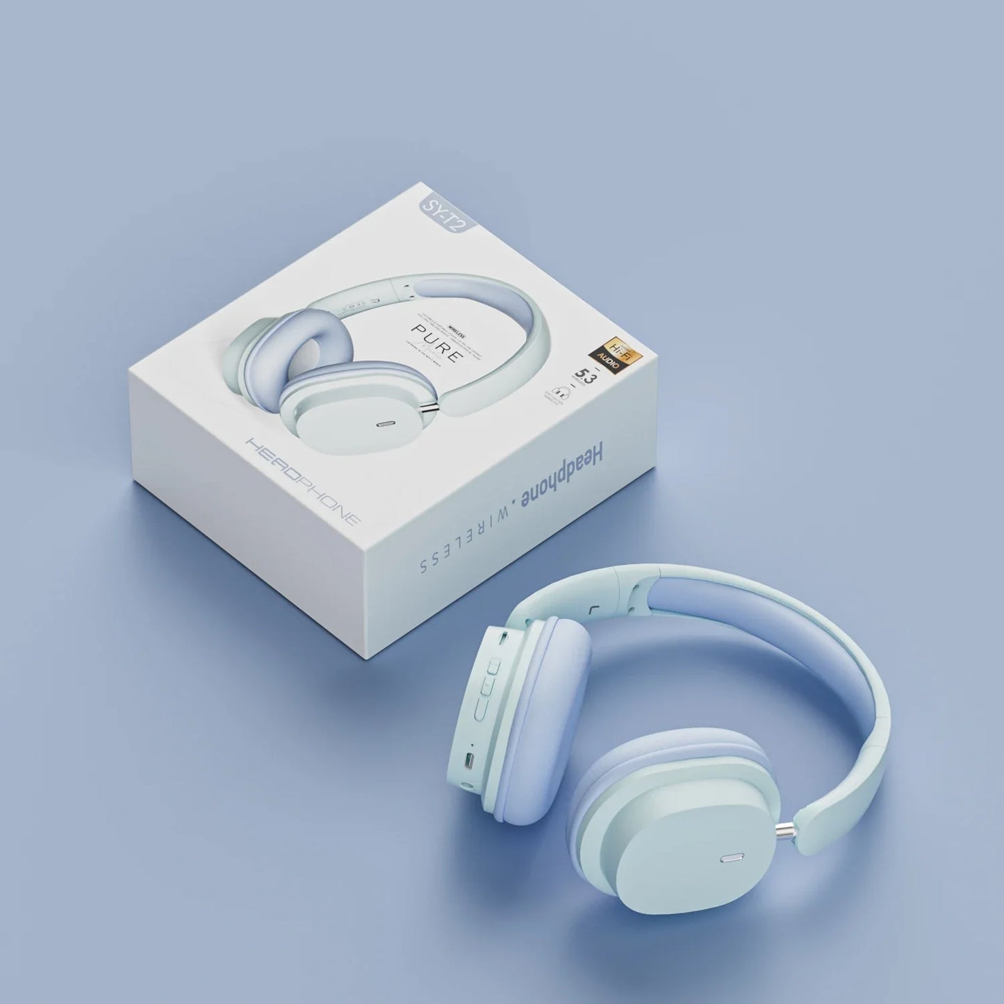 SY-T2 Bluetooth Headset – High-Quality Noise Reduction Wireless Headphones with Microphone for Gamers