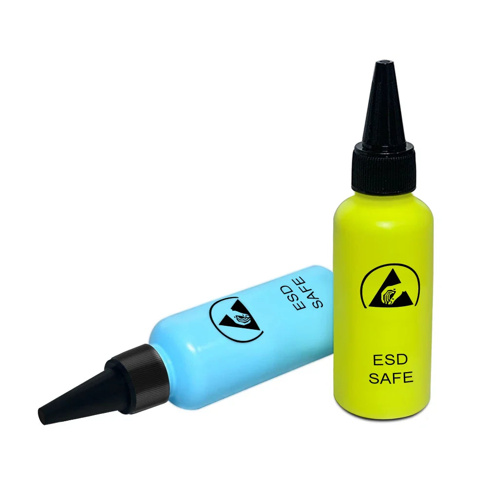65ML Anti-Static Solvent Dispensing Bottle – Leak-Proof Alcohol Rosin Water Bottle with Needle for Mobile Phone Repair