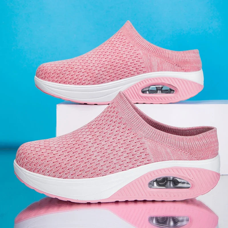 Breathable Lightweight Women’s Sneakers – Outdoor Soft Sock Slip-On Tennis Shoes for Women