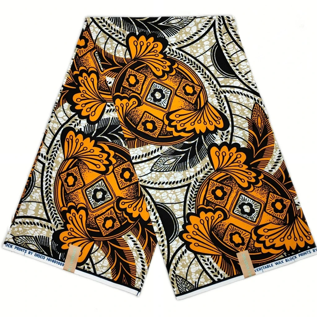 100% Cotton African Ankara Wax Fabric - Soft Real Wax Print for Dresses