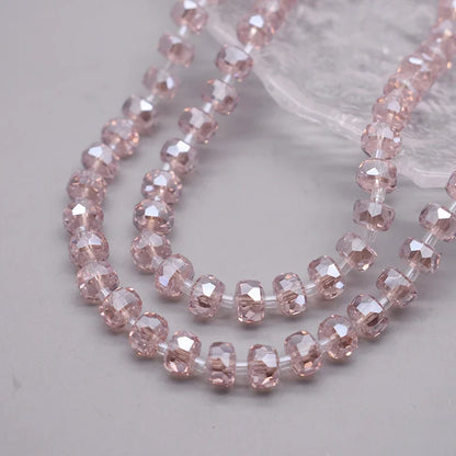 8mm Crystal Glass Beads Set - 30PCS Color Wheel Faceted Round Loose Beads for DIY Jewelry Making & Bracelets