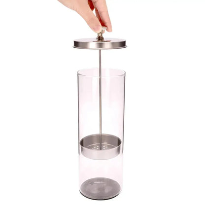 Beauty Hair Sponge Stainless Steel Glass Disinfection Jar — Filtered Sterilization Container for Salon Tools