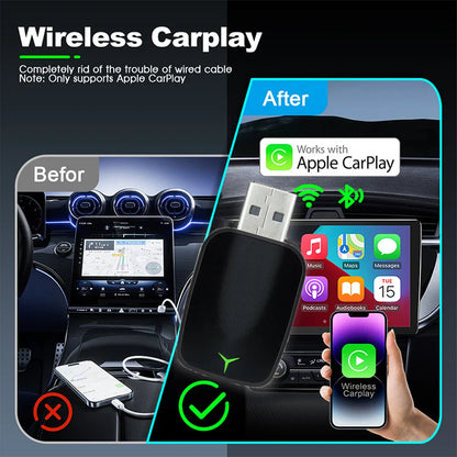 New 2-in-1 Wired to Wireless CarPlay & Android Auto Adapter – Smart Box with 5GHz WiFi, Fast Plug & Play Connection