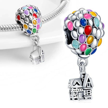 Chameleon Luminous Firefly & Butterfly Silver-Plated Charms - 925 Silver for DIY Bracelet Jewelry Making