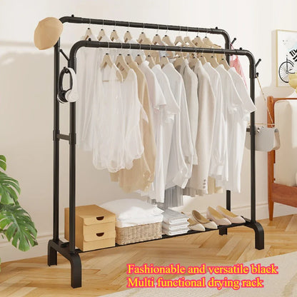 Metal Floor Standing Clothes Rack – Detachable & Easy-to-Assemble Storage Organizer