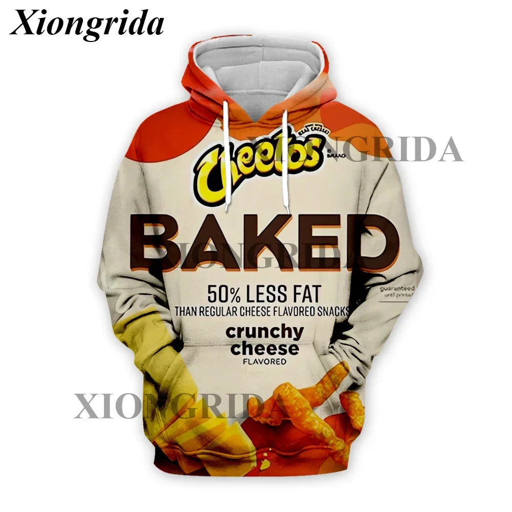 Novelty Hot Cheetos 3D Printed Hoodie — Unisex Harajuku Sweatshirt Pullover S-5XL