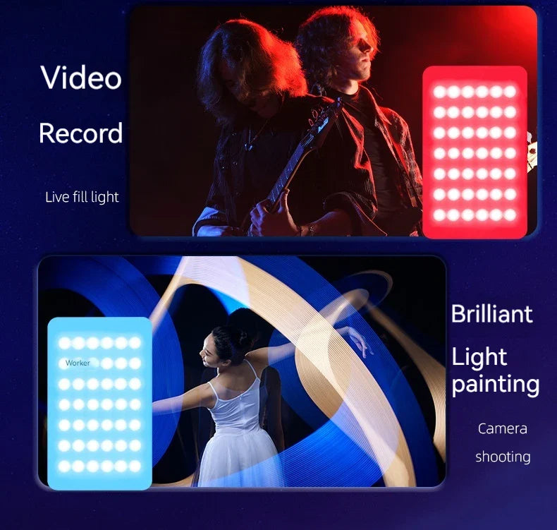 Mini Rechargeable M140 RGB Camera Fill Light - Portable LED Selfie & Live Broadcast Light for Mobile Photography