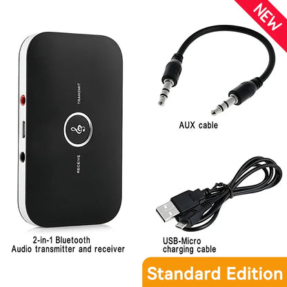 B6 2-in-1 Bluetooth 5.3 Audio Transmitter & Receiver | 3.5mm AUX RCA USB Wireless Adapter for Car, PC, TV, Headphones