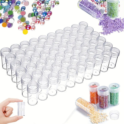 30PCS Bead Storage Bottles – Mini Organizer Containers for DIY Diamond Painting, Rhinestones & Craft Accessories