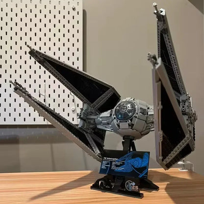 TIE Interceptors Spaceship 1931PCS Building Blocks - Compatible 75382 Assembly Model | Modified Imperial Fighters Toy for Kids