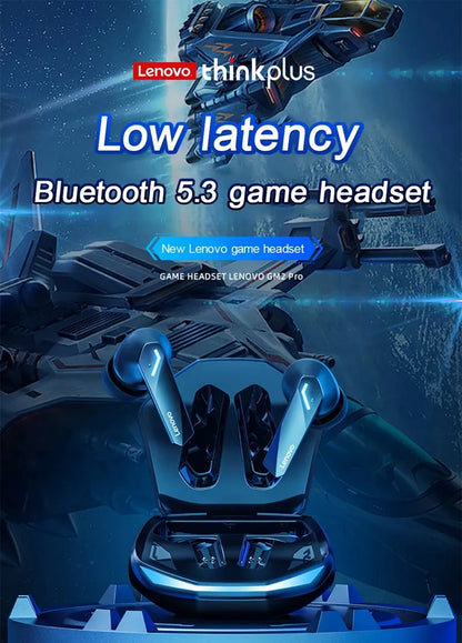 5PCS Lenovo GM2 Pro TWS Wireless Bluetooth Headset – 5.3 Bluetooth, Noise Reduction, Sport & Gaming Earbuds