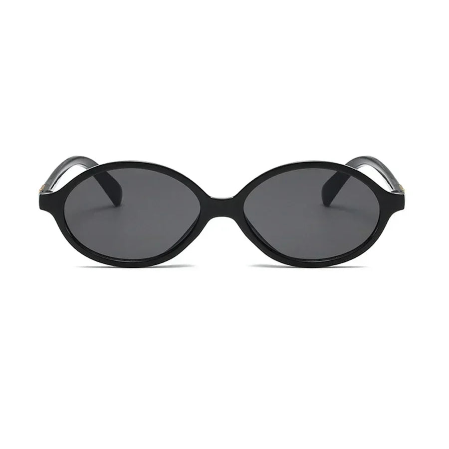 Women's Oval Sunglasses – Retro Small Frame UV400 Clear Lens Fashion Eyewear