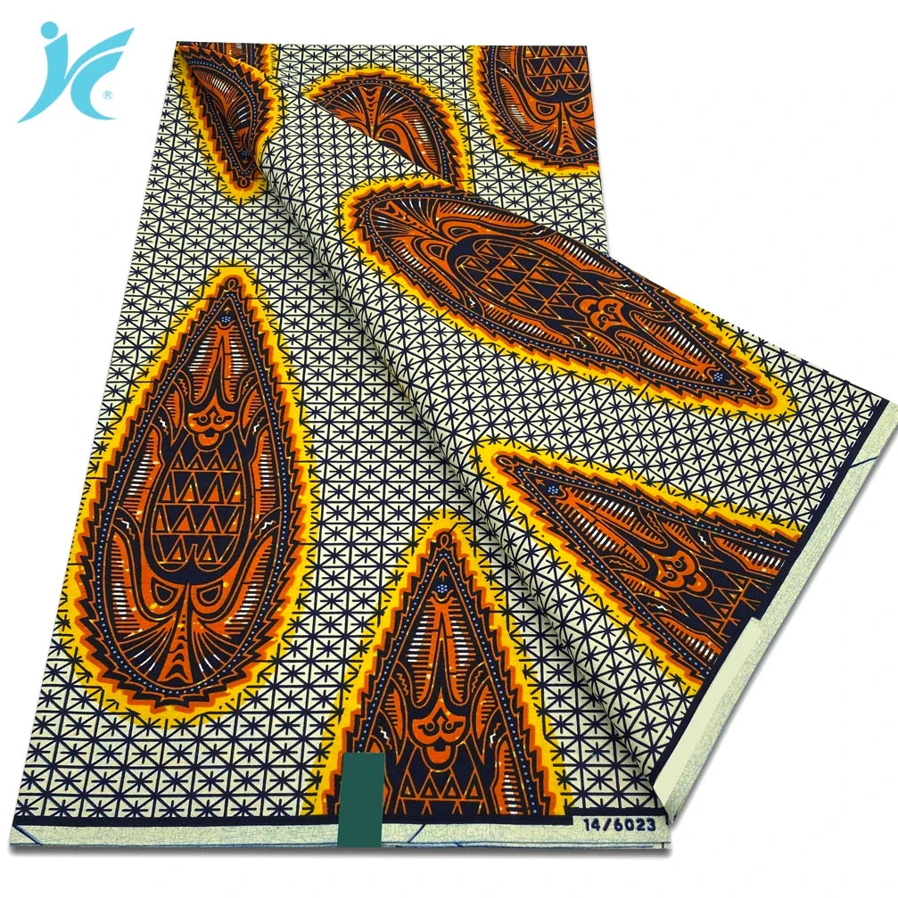 2026 African Real Wax Fabric - 100% Cotton Nigerian Ankara Dutch Batik Sewing Cloth