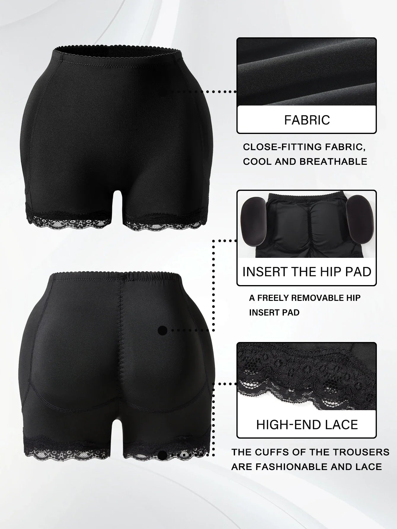 Women’s Body Shaper Panties – Padded Butt Lifter & Hip Enhancer Shapewear Briefs