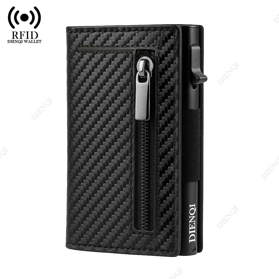 Luxury RFID Blocking Metal Card Holder – Slim Aluminium Wallet for Men, Minimalistic Credit Card & Money Bag