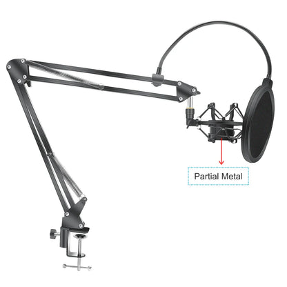 Professional Scissor Arm Stand for BM800 Microphone – Universal Shock Mount with Spider Cantilever Bracket and Mic Holder