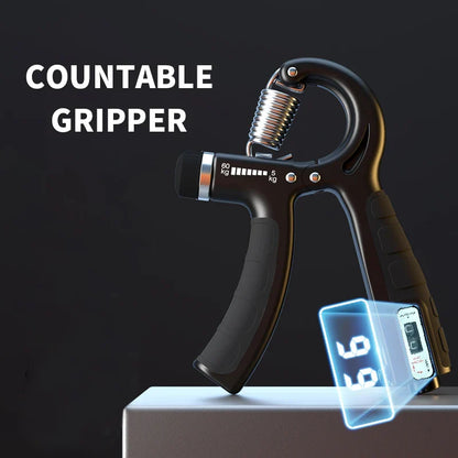 Adjustable R-Type Hand Grip Exercise - Gripper with Countable Strength Training - Strengthening Pliers Spring Finger Pinch Wrist Expander